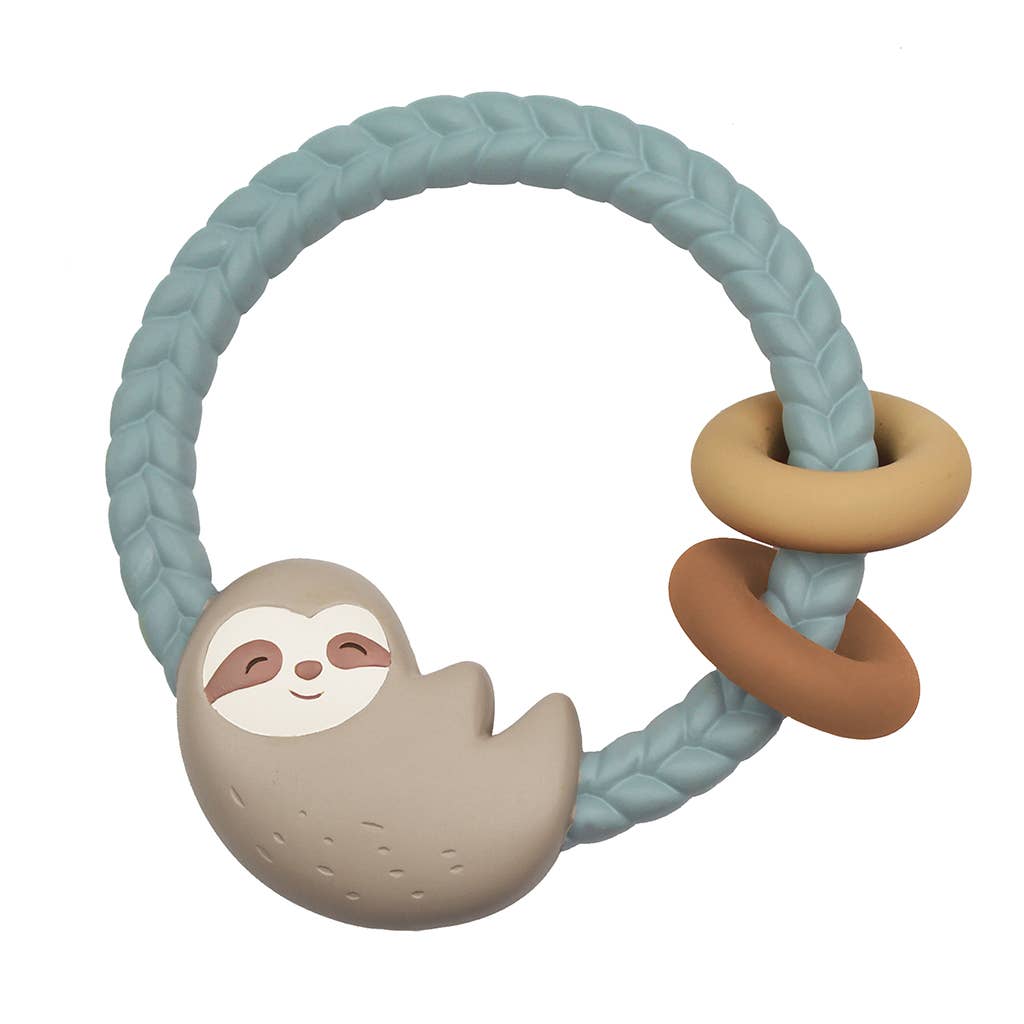 Ritzy Rattle™ Silicone Teether Rattles: Neutral Rainbow