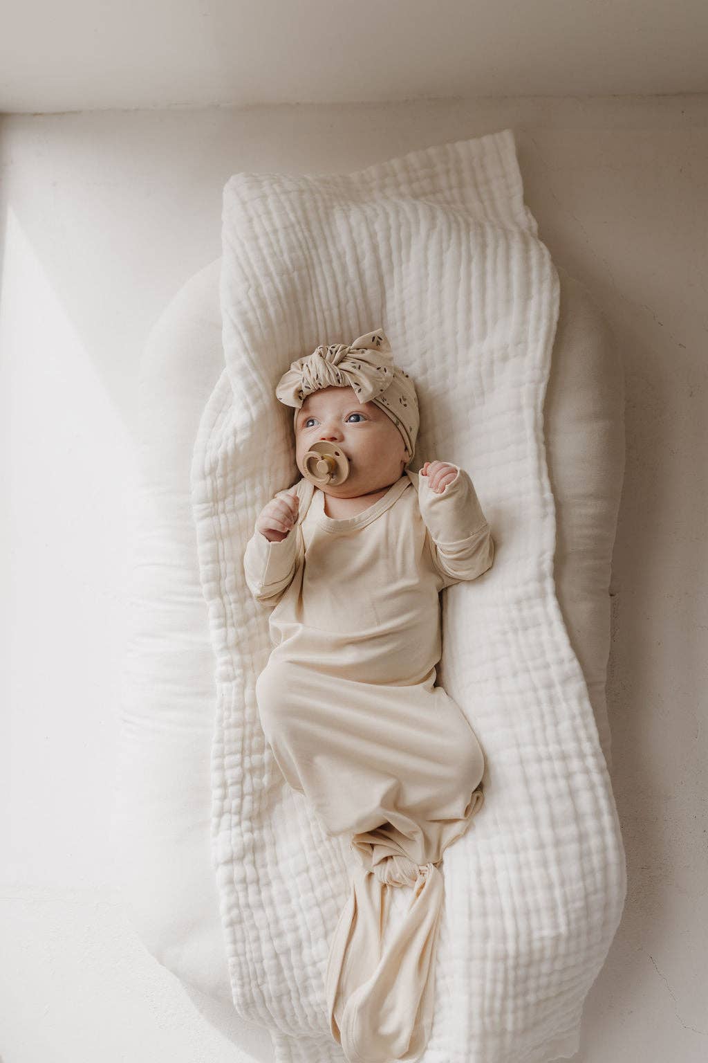 Forever French Baby - Bamboo Knotted Gown | Bone