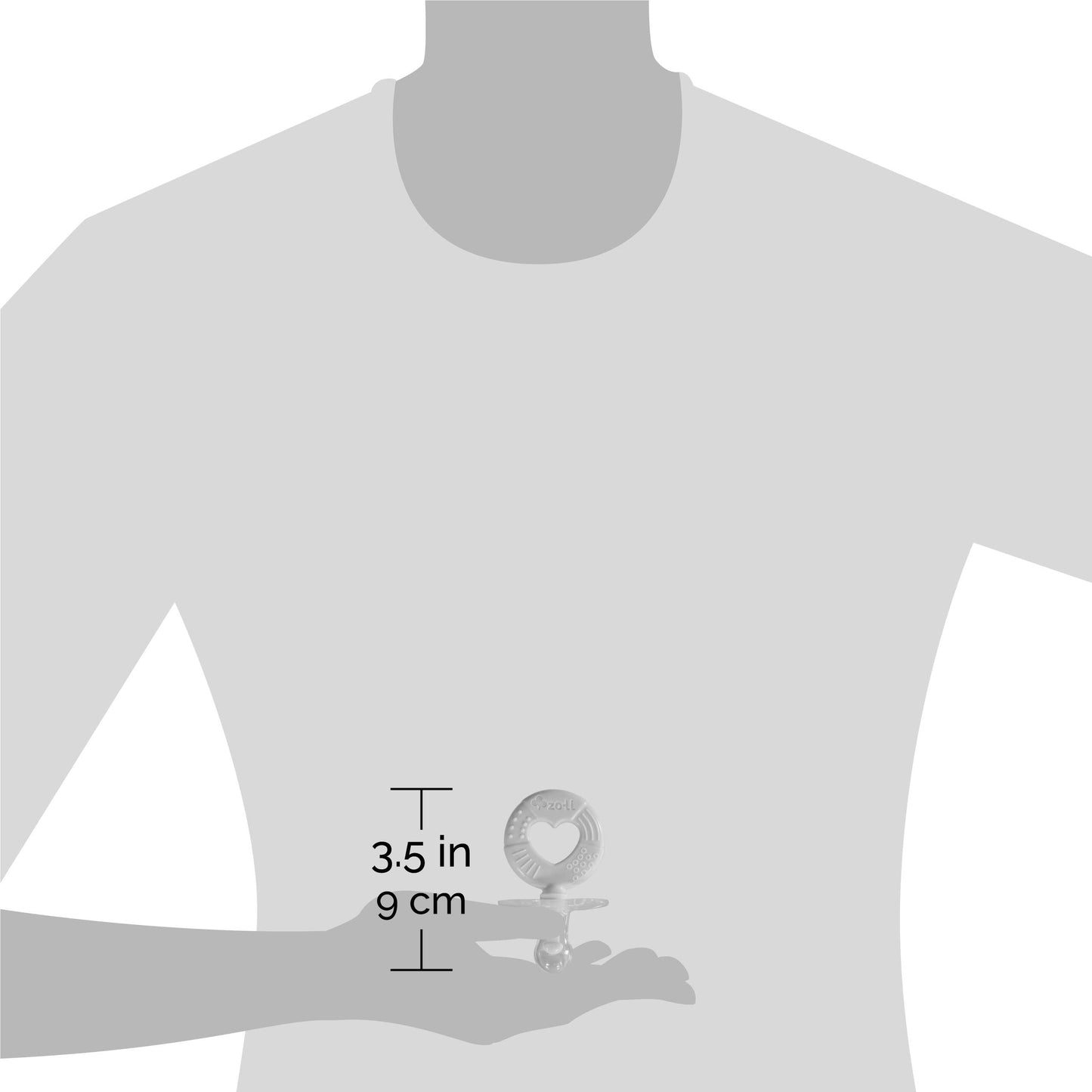 ZoLi - Binki T circle - pacifier + teether combo, blush/ash 2 pack