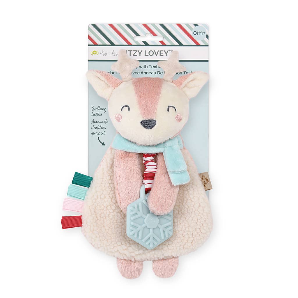 Holiday Itzy Lovey™ Plush + Teether Toy: Bear