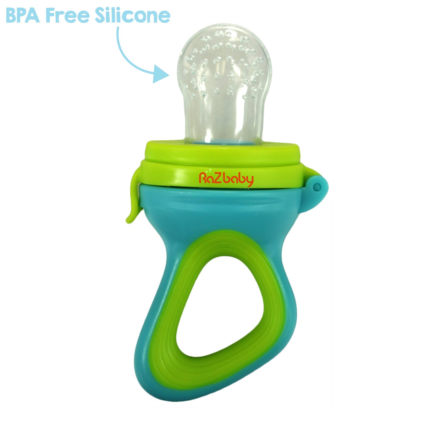 RaZbaby - RaZ Fruit Feeder & Teether - Green & Blue