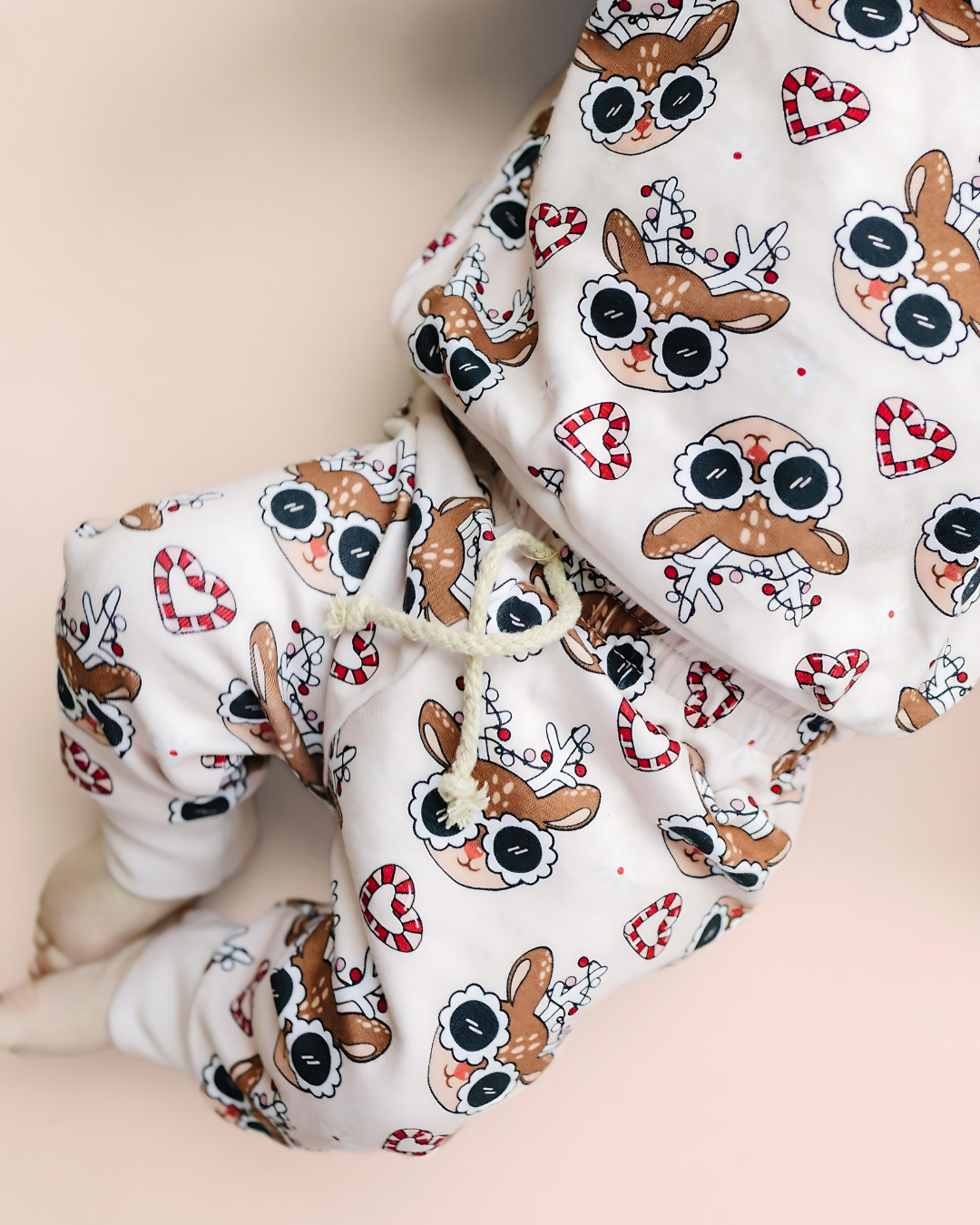Lucky Panda Kids - Christmas Baby & Kids Clothing Jogger Set | Deer Holiday: 0-3M