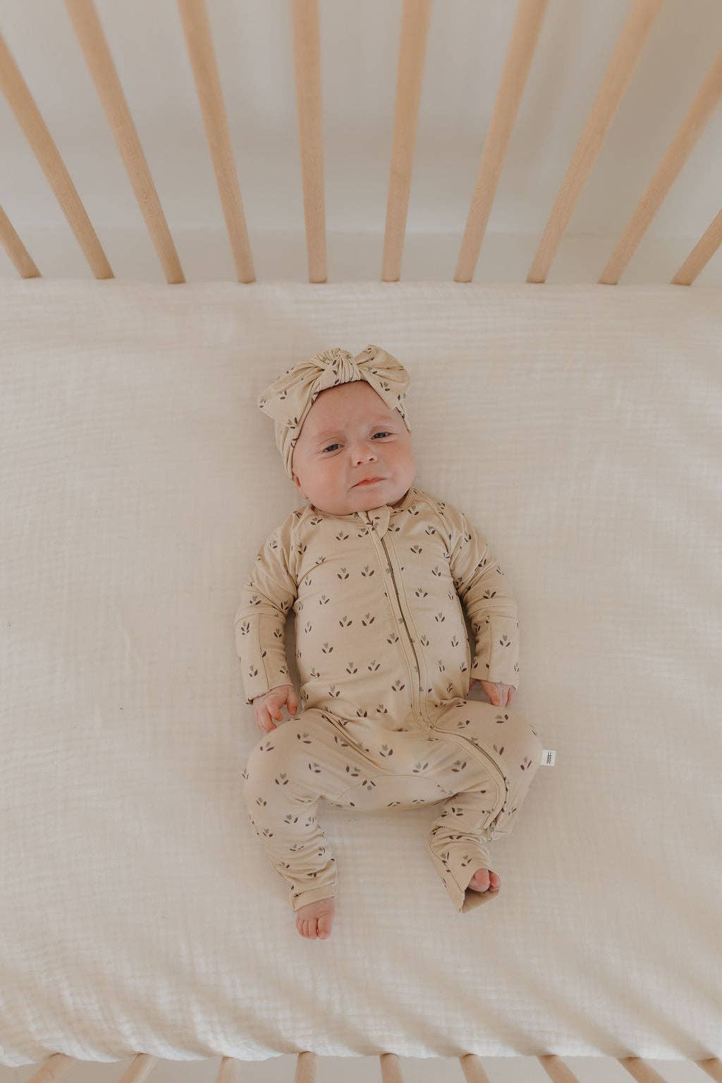 Forever French Baby - Bamboo Zip Pajamas | Flora: 6-12 Months