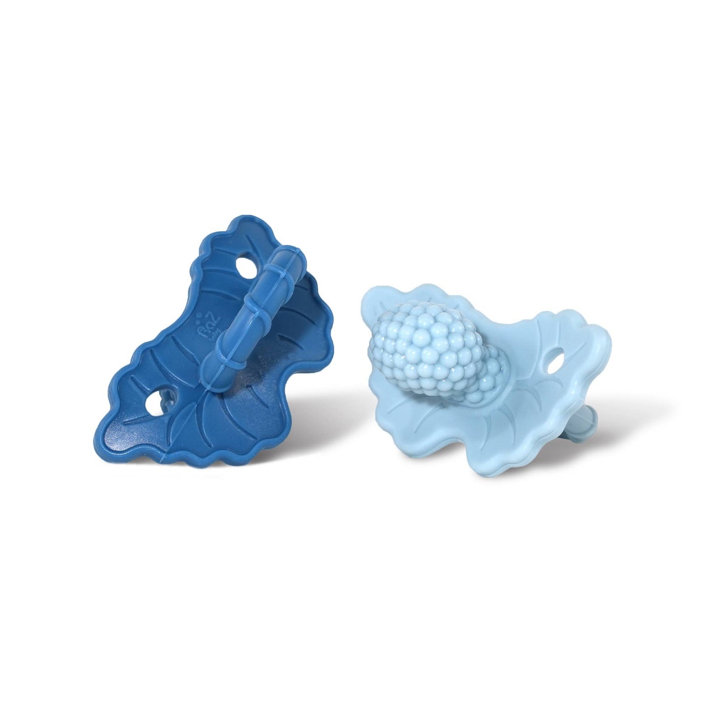 RaZbaby - RaZberry Silicone Teether 2PK - Dark Blue & Powder Blue