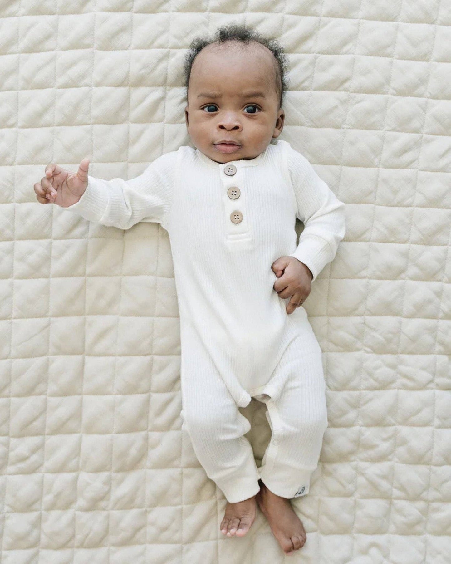 Lucky Panda Kids - Organic Jumpsuit | Milk: Newborn
