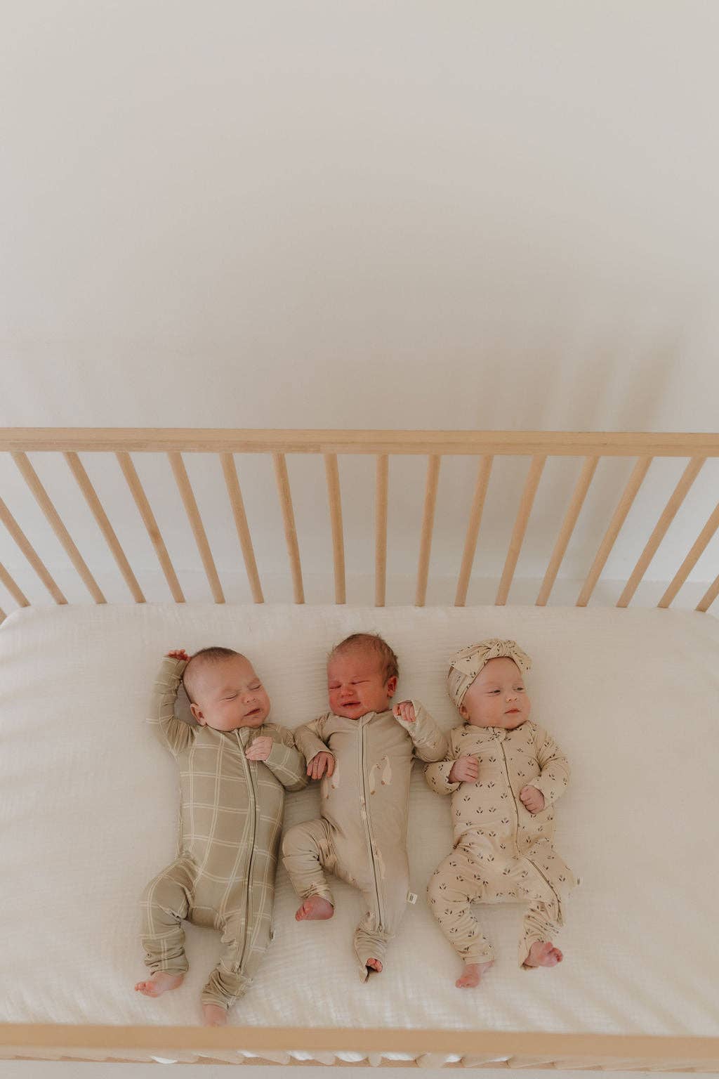 Forever French Baby - Bamboo Zip Pajamas | Linen Grid: 3-6 Months