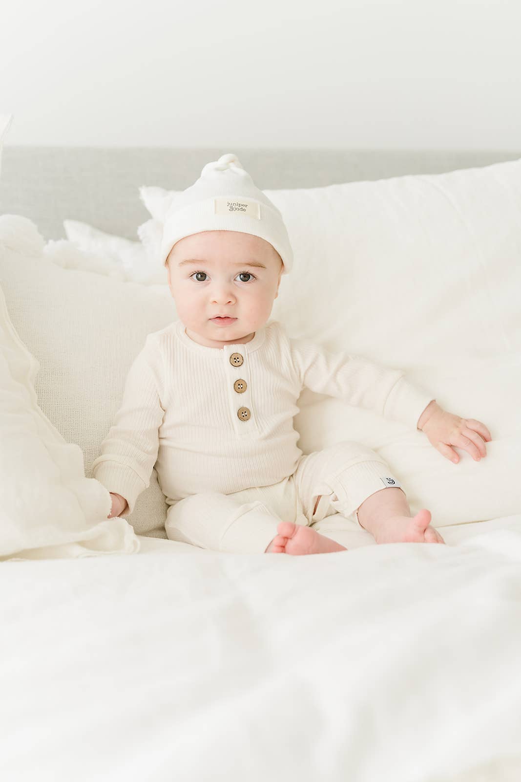 Lucky Panda Kids - Organic Jumpsuit | Milk: Newborn