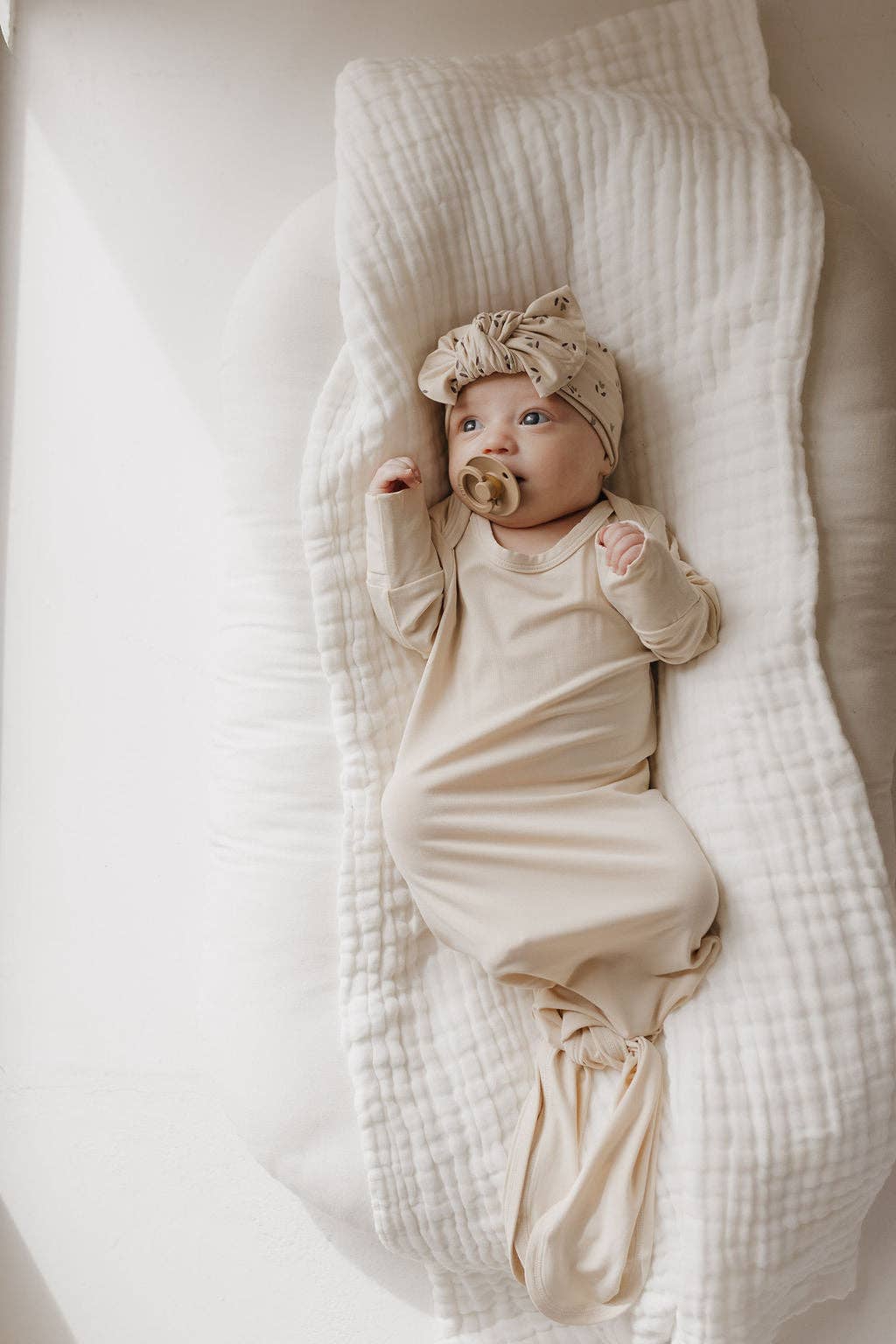 Forever French Baby - Bamboo Knotted Gown | Bone