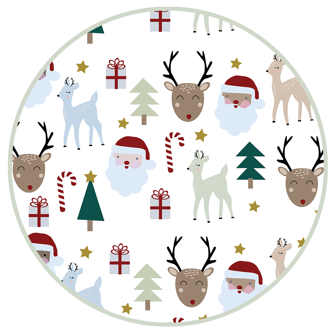 Santa and Friends Bamboo Baby Convertible Footie Pajama