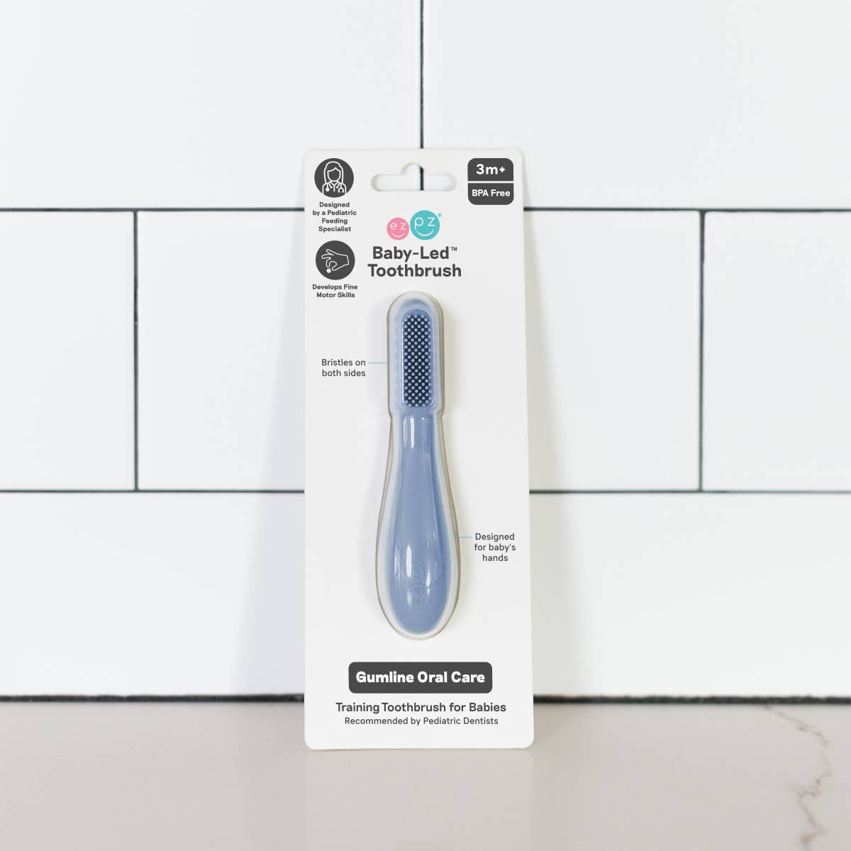 ezpz - Baby-Led™ Toothbrush (Baby 3+ months): Indigo