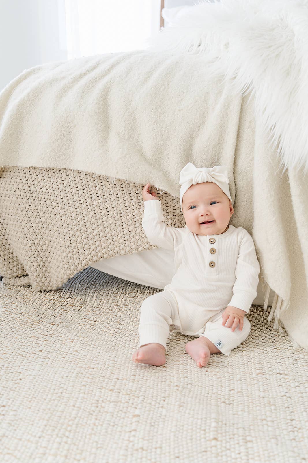 Lucky Panda Kids - Organic Jumpsuit | Milk: Newborn