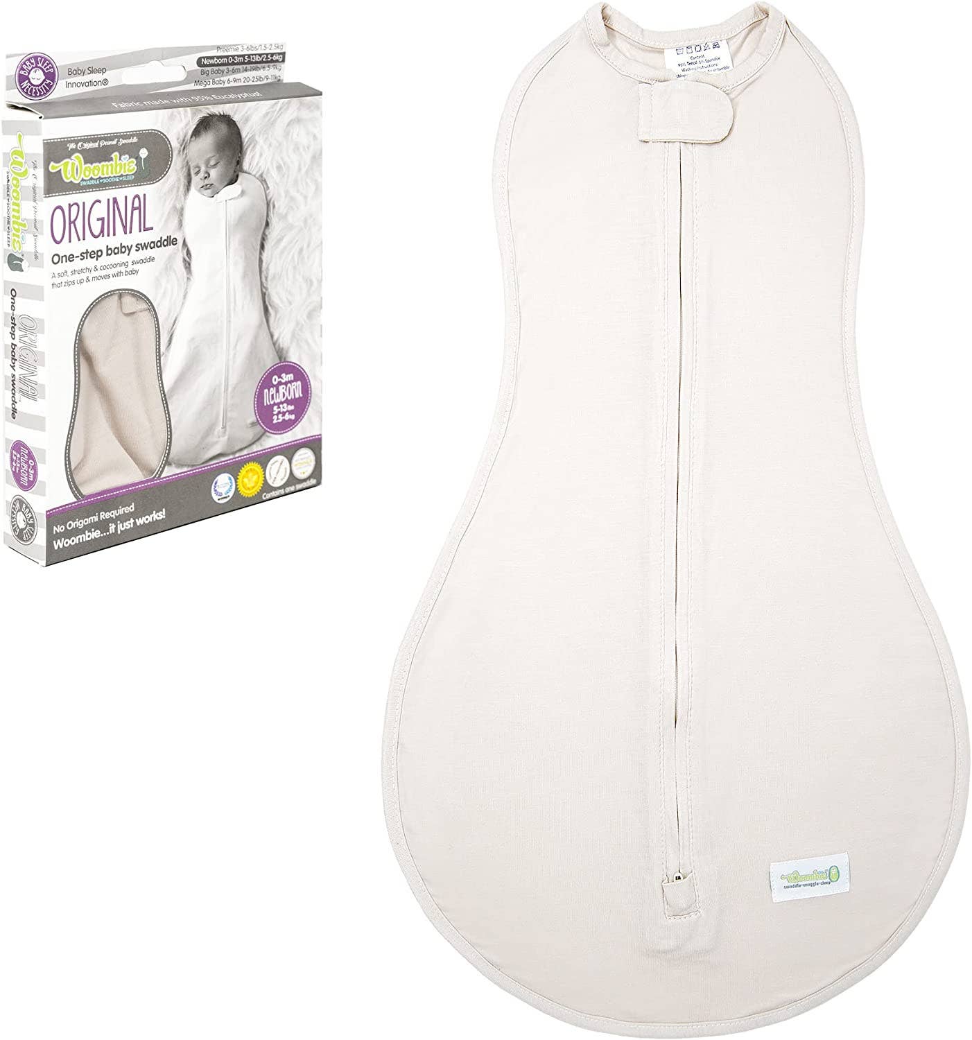 Woombie - The Tencel (Eucalyptus) Woombie Baby Swaddling Wrap: Celestial Blue