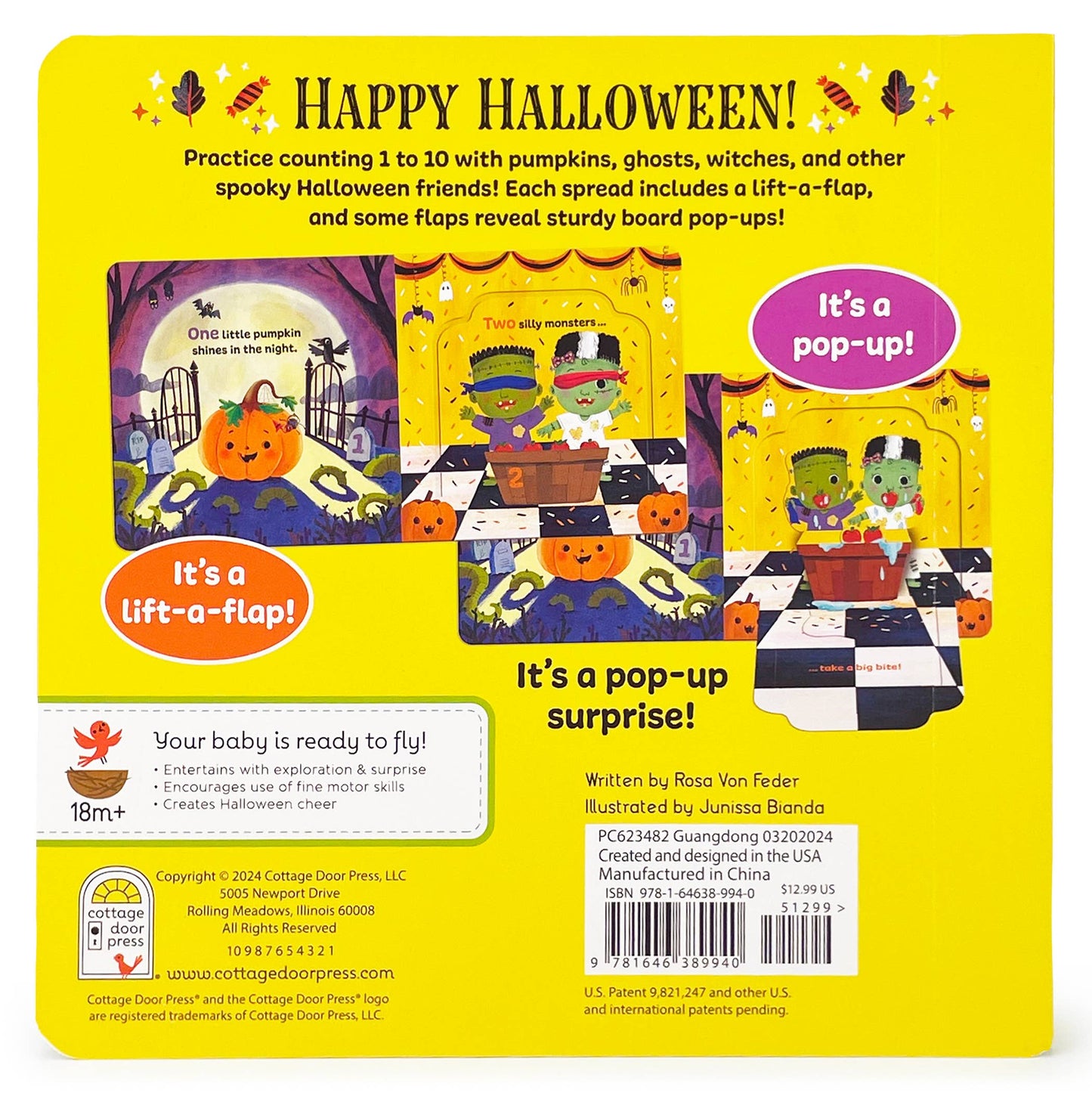 Cottage Door Press - One Little Pumpkin Lift-a-Flap Halloween Board Book