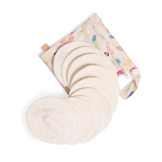 Kindred Bravely - Washable organic Bamboo Nursing Pads (10-Count) in bag