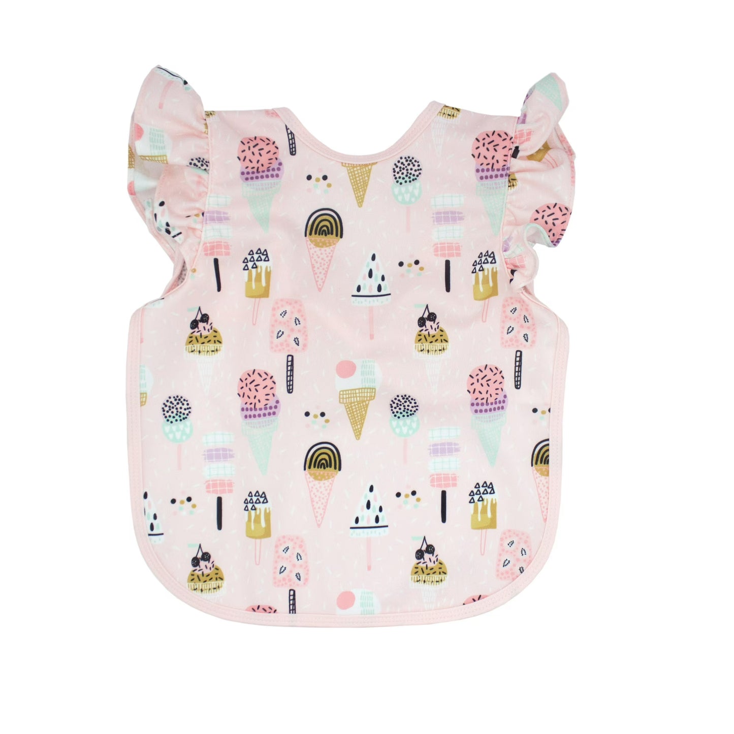 Bapronbaby Pink Ice Cream Flutter Bapron: Toddler (6m-3T)