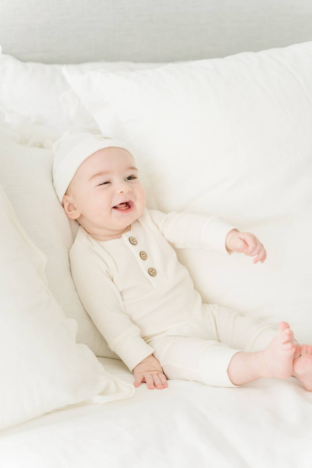 Lucky Panda Kids - Organic Jumpsuit | Milk: Newborn