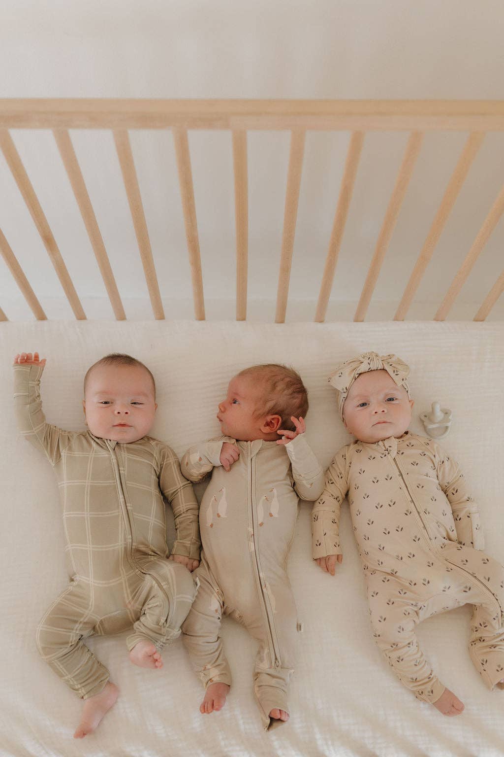 Forever French Baby - Bamboo Zip Pajamas | Flora: Newborn