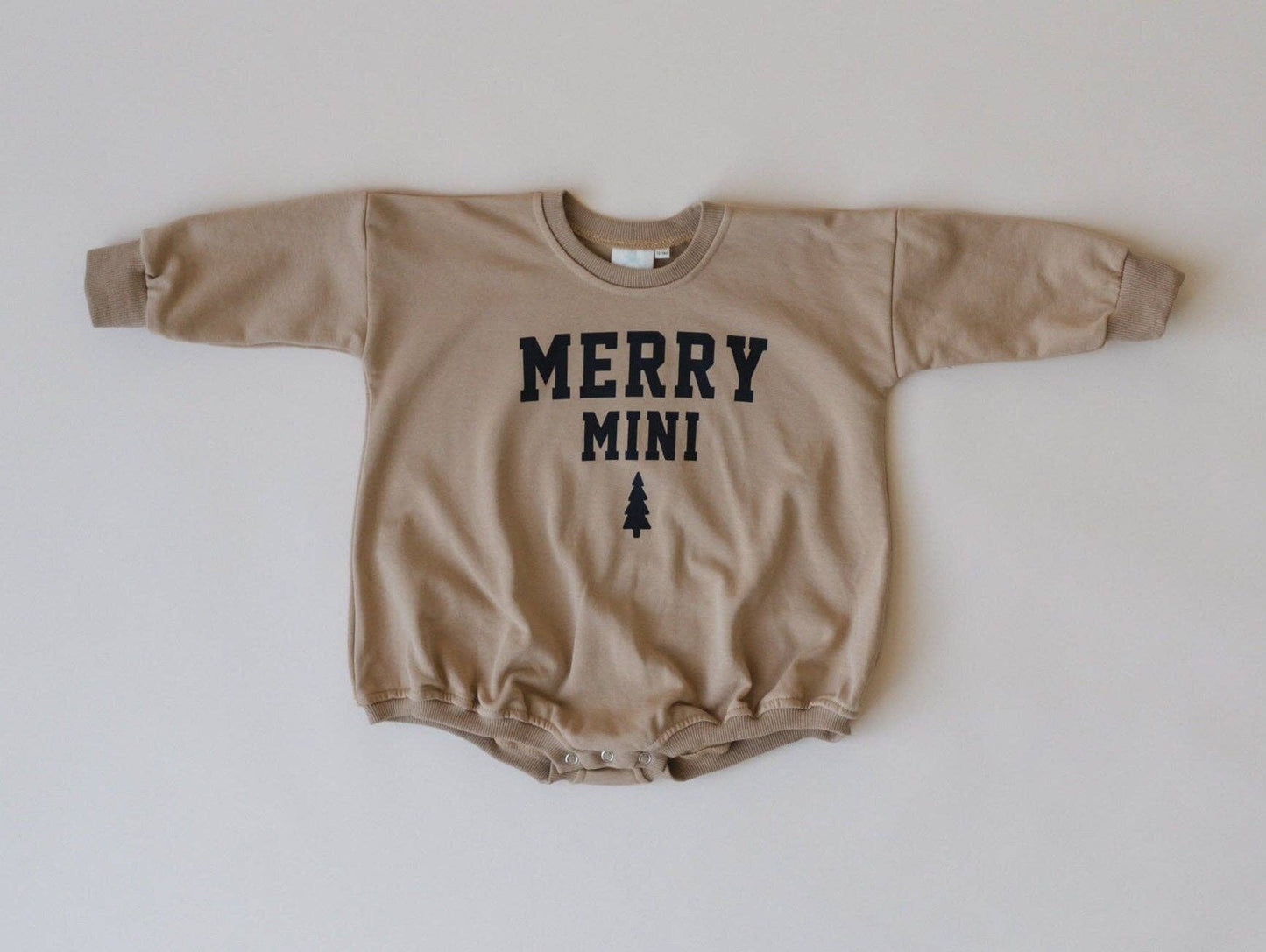 Merry Mini Oversized Sweatshirt Romper: 3-6 months / Dark Sage