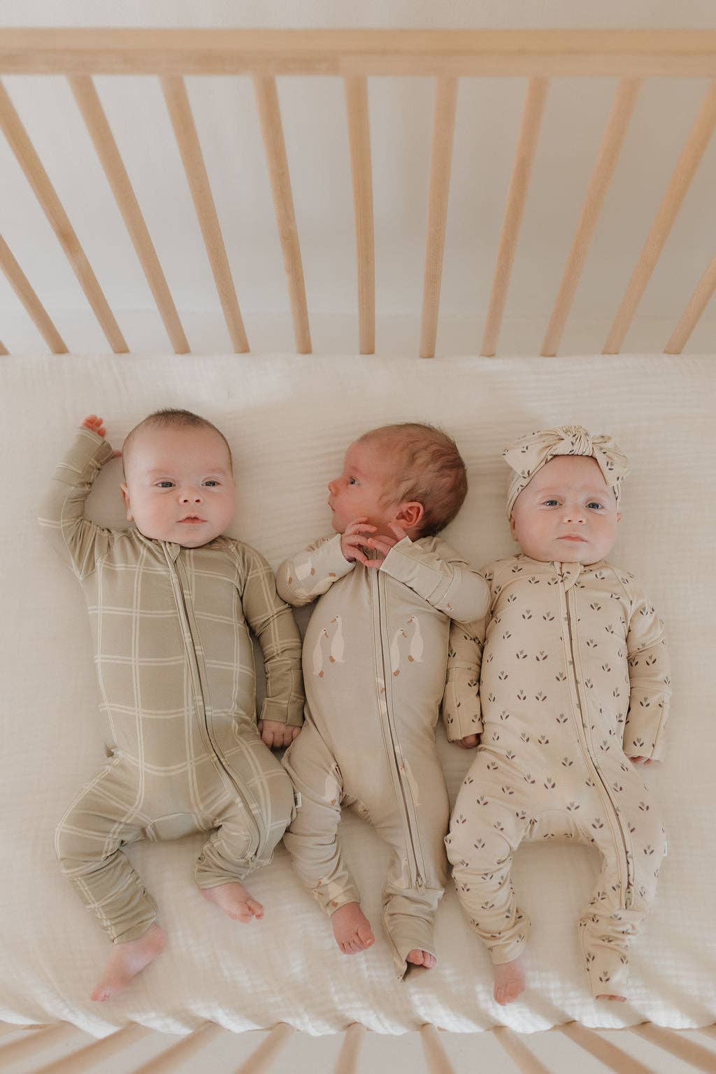Forever French Baby - Bamboo Zip Pajamas | Flora: Newborn
