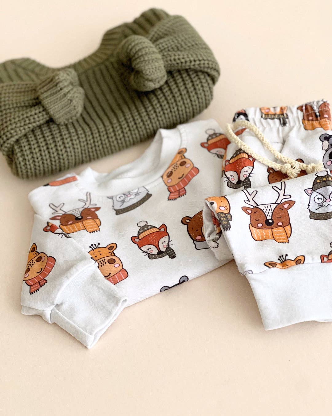 Lucky Panda Kids - Jogger Set Baby Kids | Cozy Pals: 0-3M