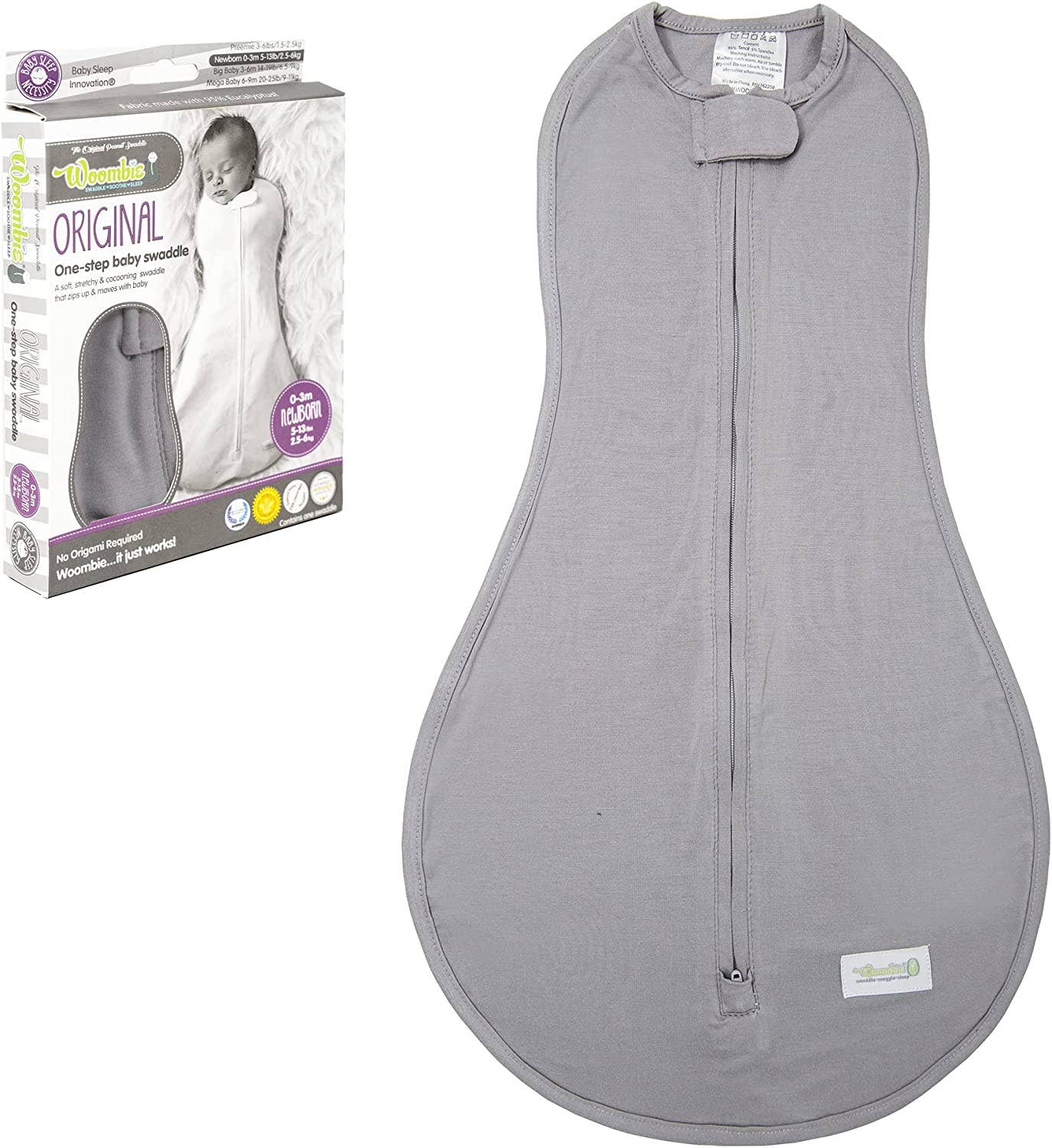 Woombie - The Tencel (Eucalyptus) Woombie Baby Swaddling Wrap: Celestial Blue