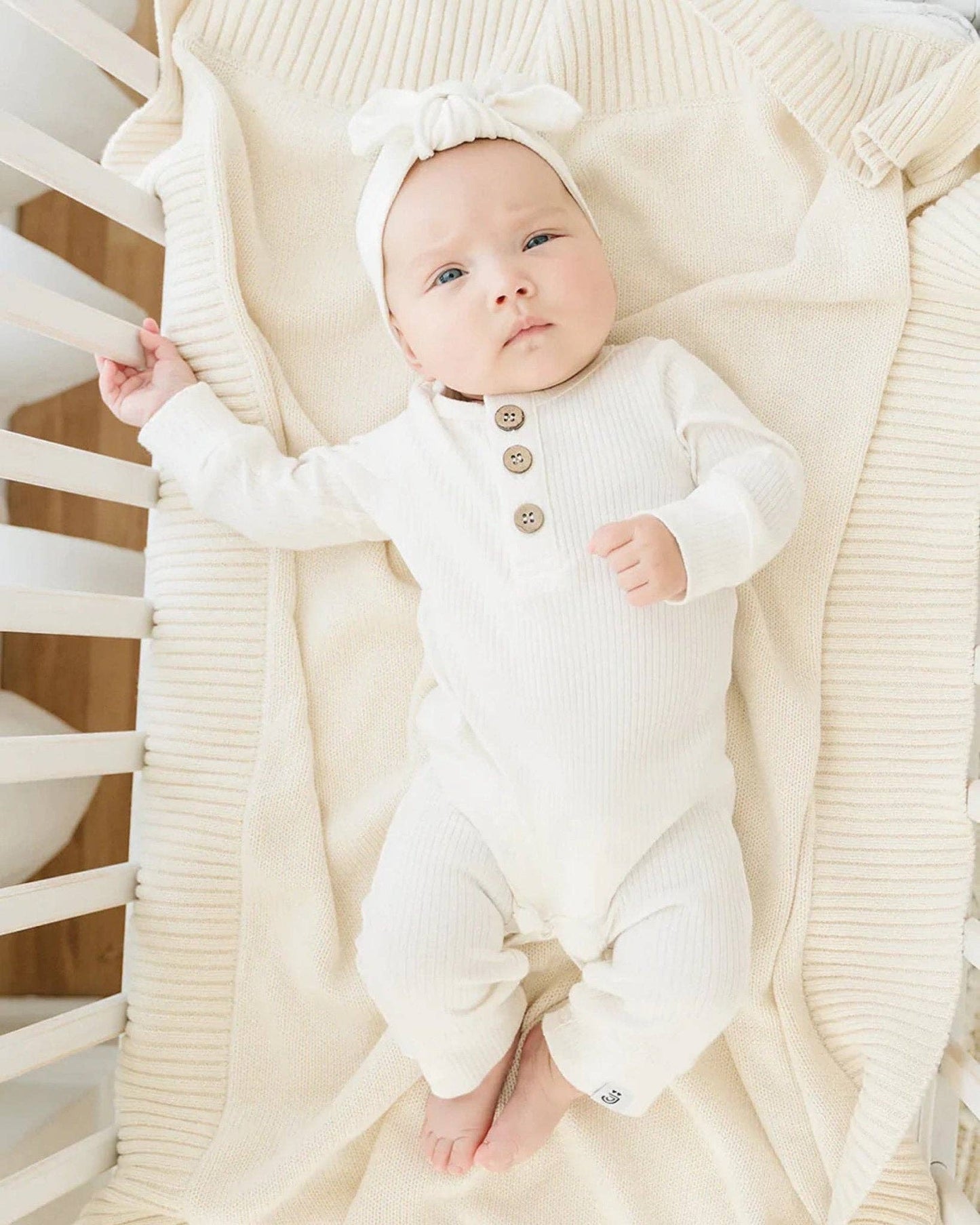 Lucky Panda Kids - Organic Jumpsuit | Milk: Newborn