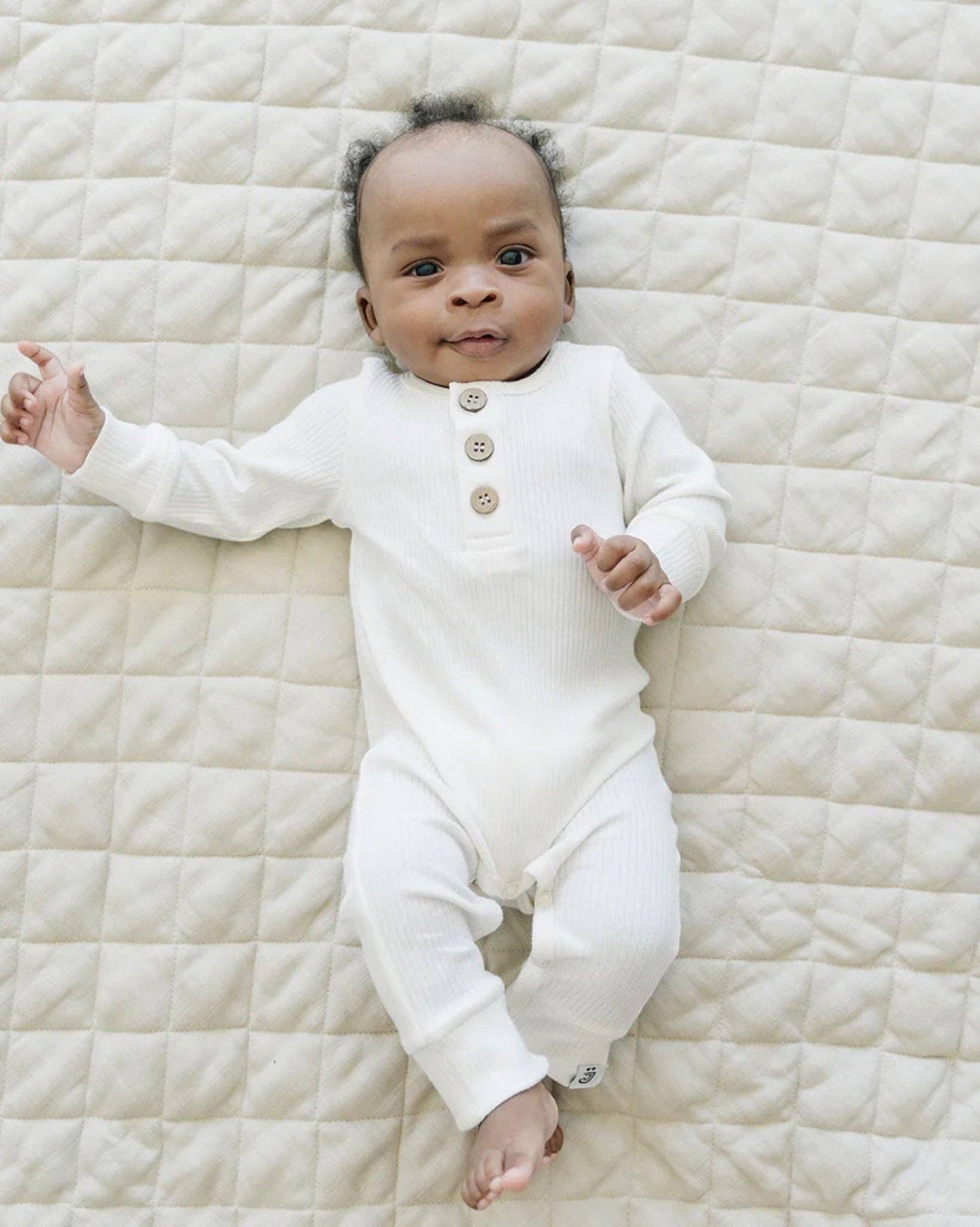 Lucky Panda Kids - Organic Jumpsuit | Milk: Newborn