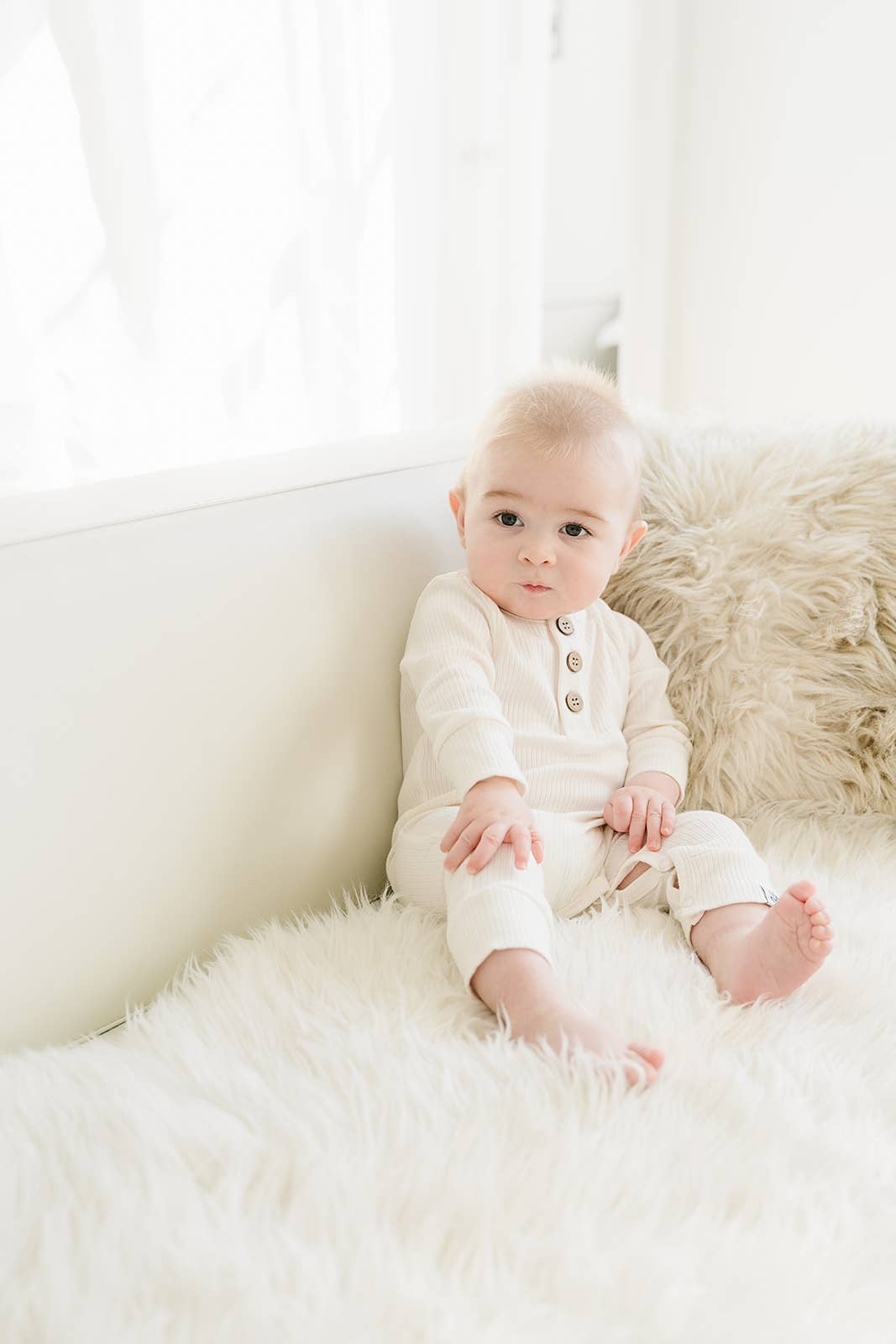 Lucky Panda Kids - Organic Jumpsuit | Milk: Newborn