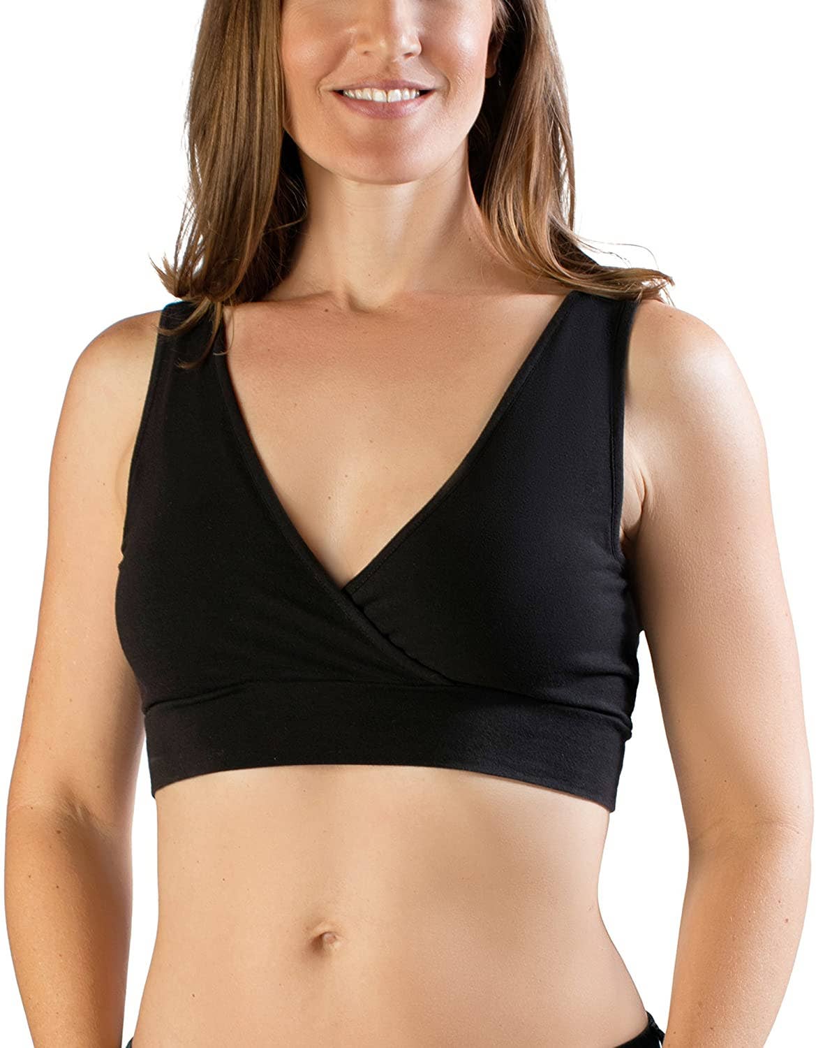 Kindred Bravely - Organic Cotton Nursing & Sleep Bra Black