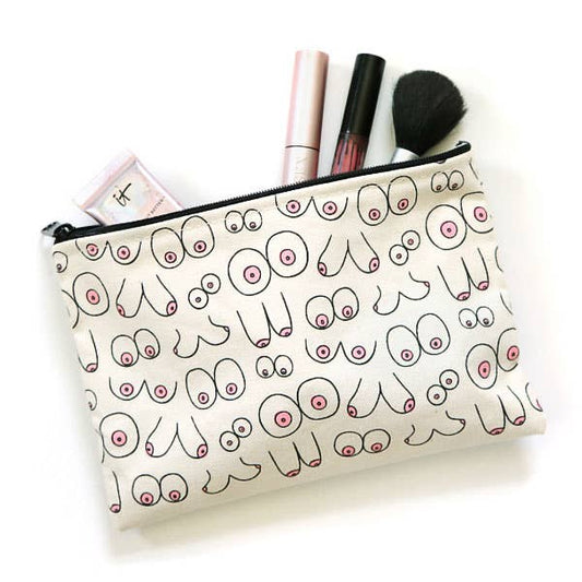 Unblushing - Gift for Her- Boob Makeup Pouch - Made in USA