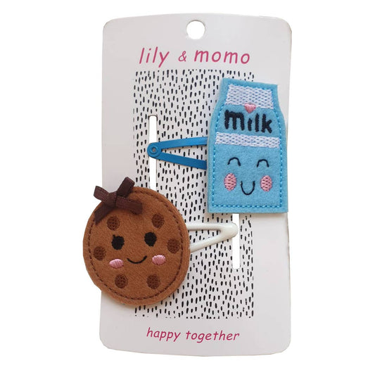 Lily and Momo - Milk & Cookie Hair Clips