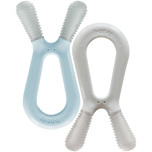 ZoLi - Bunny Teether - Mist Blue/Ash Grey