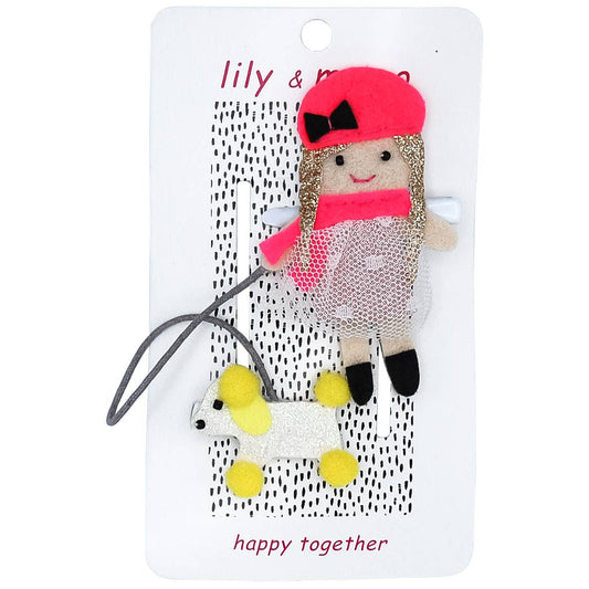 Lily and Momo - French Gal & Poodle Pal Hair Clips
