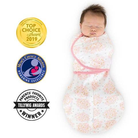 SwaddleDesigns - Omni Swaddle Sack with Wrap and Arms Up Sleeves, Floral