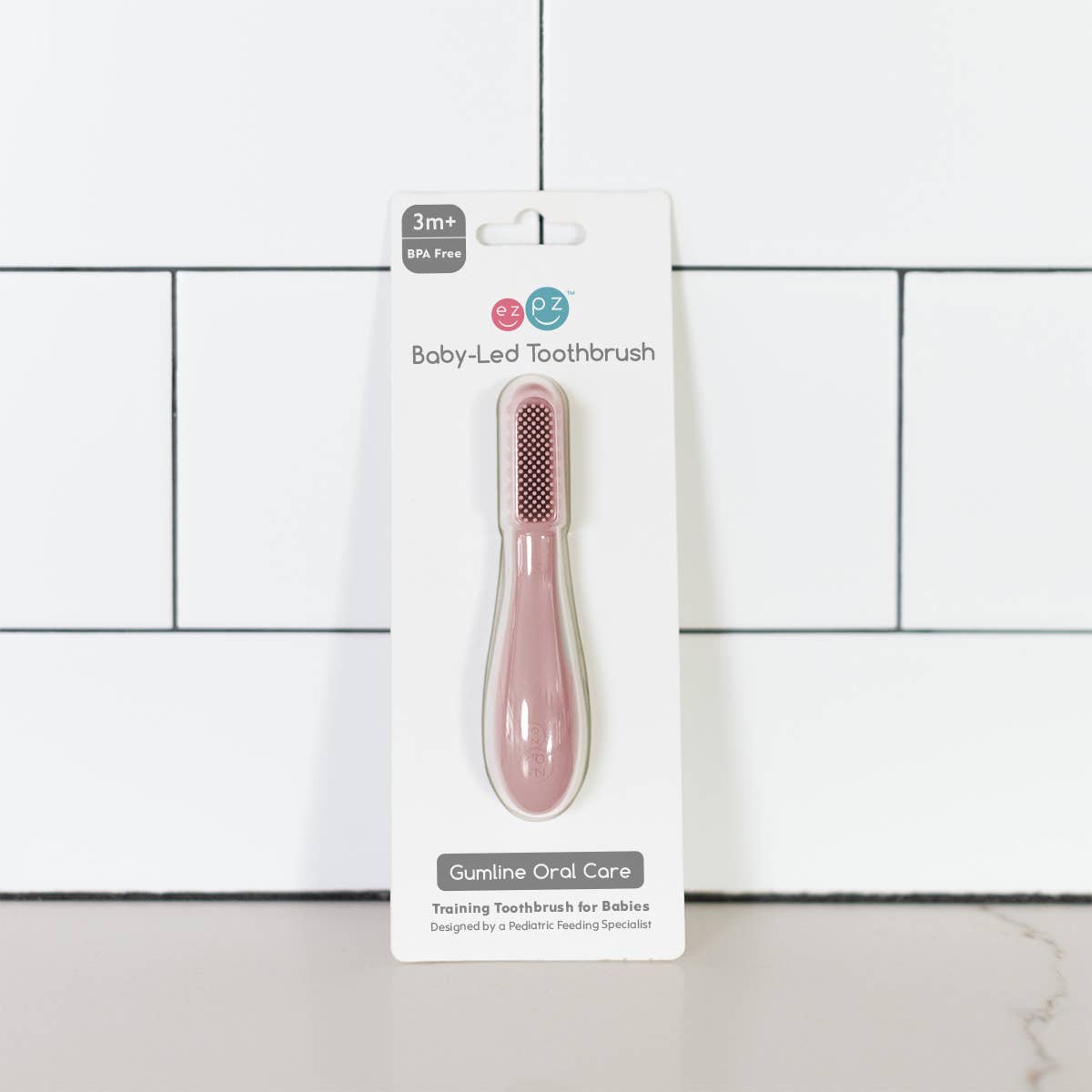 ezpz - Baby-Led™ Toothbrush (Baby 3+ months): Pewter