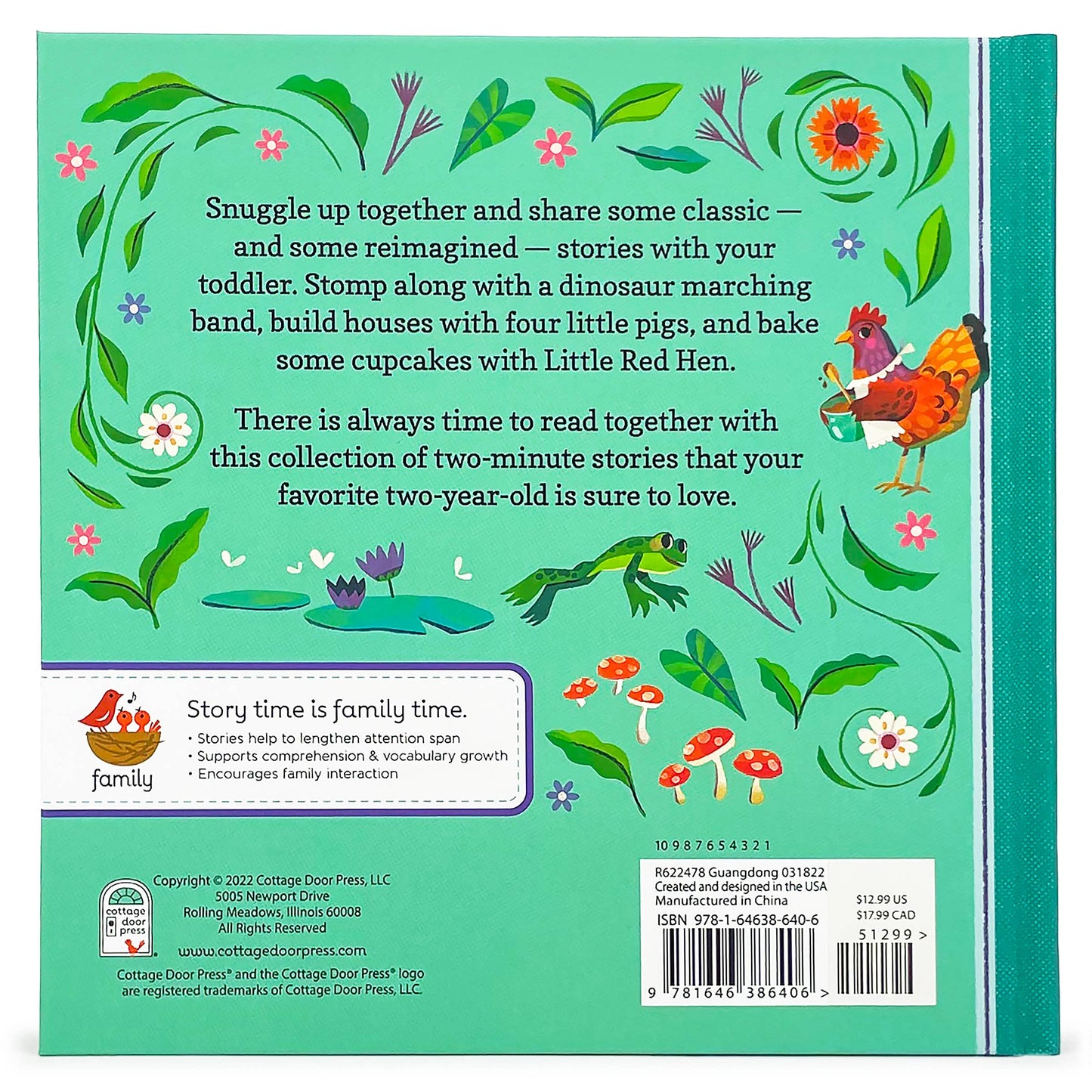 Cottage Door Press - 2-Minute Stories for 2-Year-Olds  Story Book
