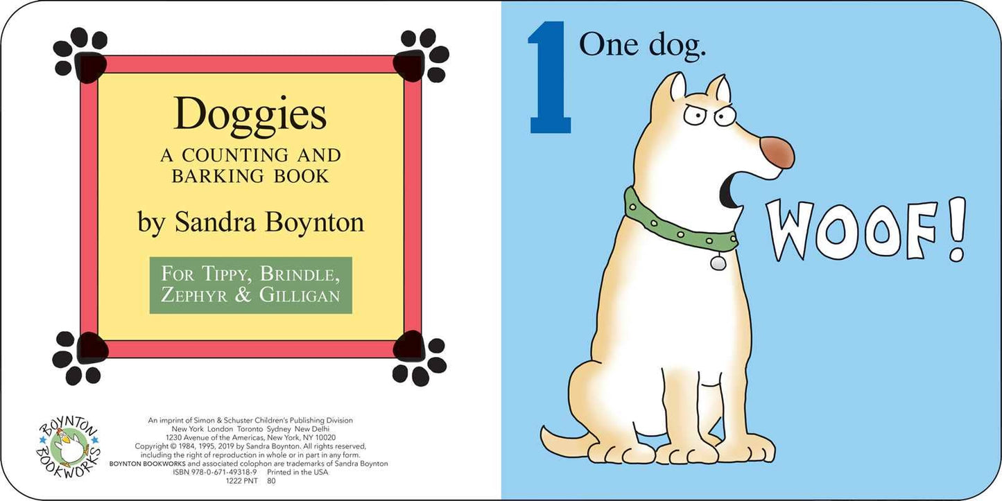 Simon & Schuster - Doggies by Sandra Boynton: Board Books; 16 pages / English