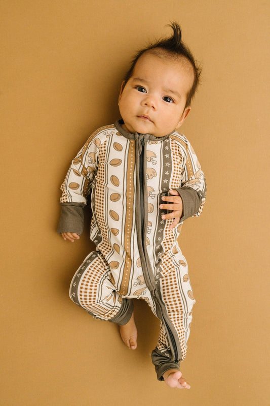 Little One Shop - Touchdown Stripe Bamboo Sleeper