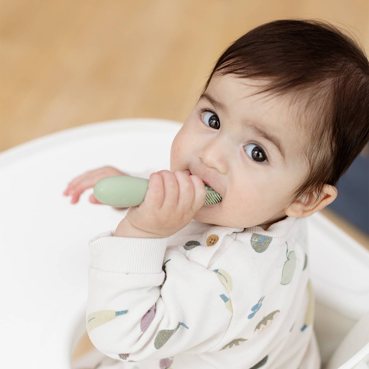 ezpz - Baby-Led™ Toothbrush (Baby 3+ months): Sage