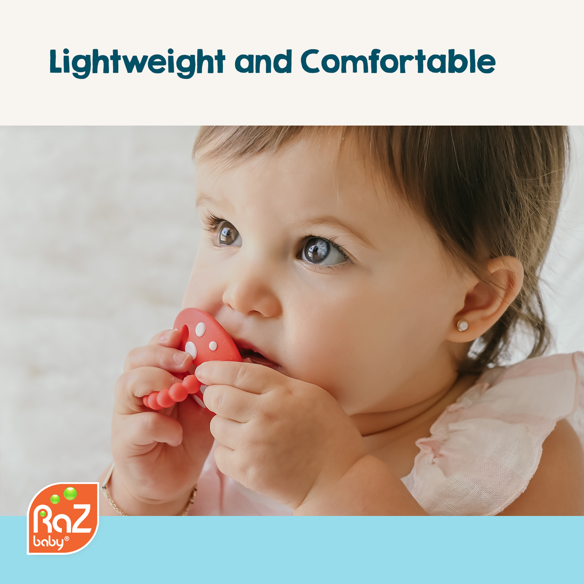 RaZbaby - Chompy Mushroom Teether - 2PK: Red/Green