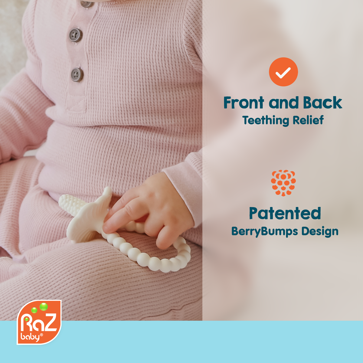 RaZbaby - RaZberry Silicone Teether Plus: Red
