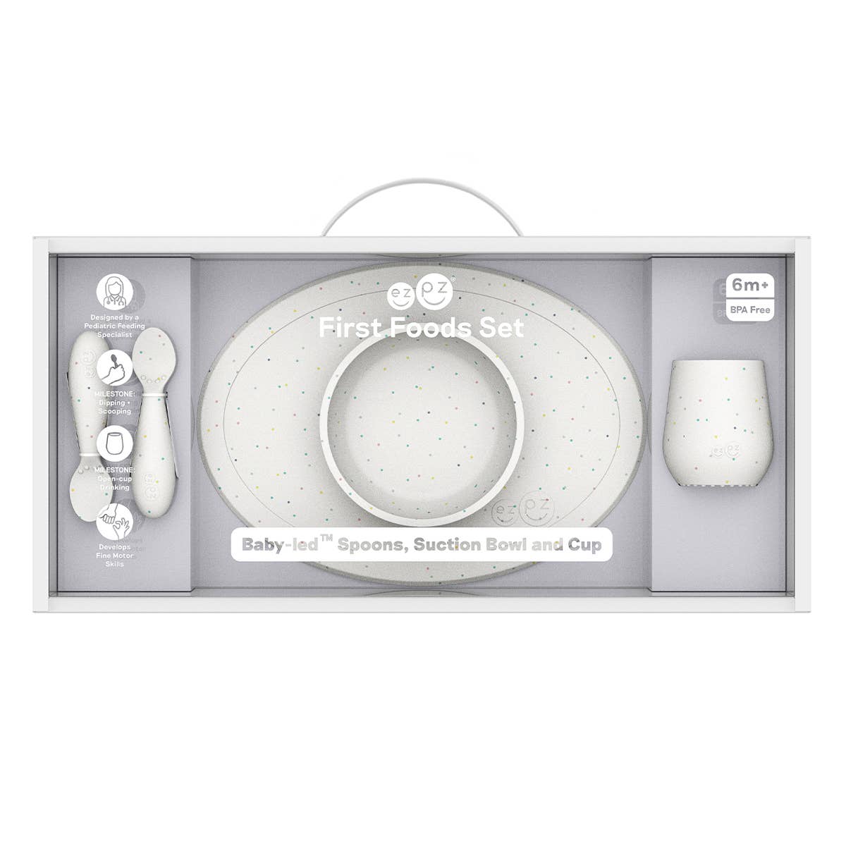 ezpz - First Foods Set (Baby 4+ months): Confetti