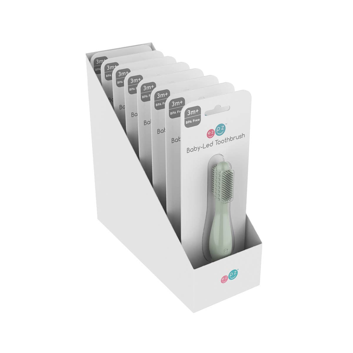 ezpz - Baby-Led™ Toothbrush Display Pack in Sage (8-ct)