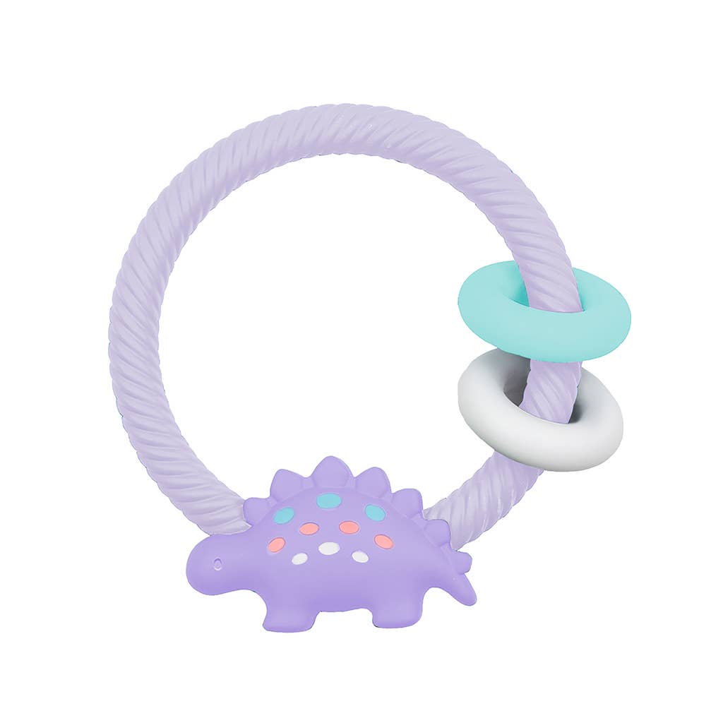 Ritzy Rattle™ Silicone Teether Rattles: Neutral Rainbow