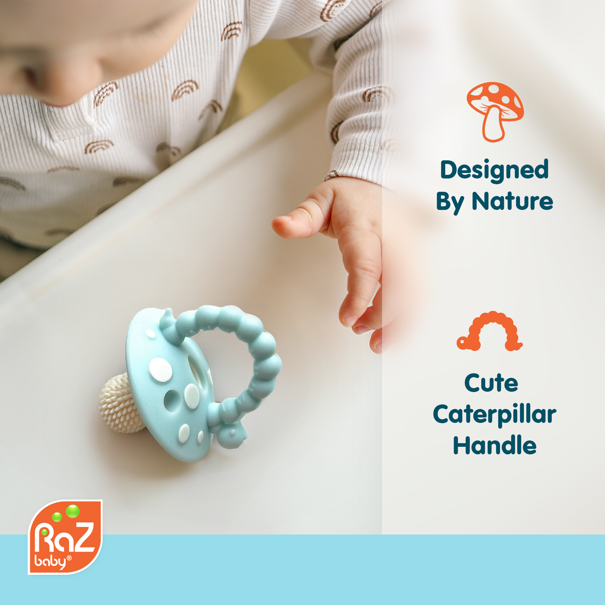 RaZbaby - Chompy Mushroom Teether - 2PK: Red/Green