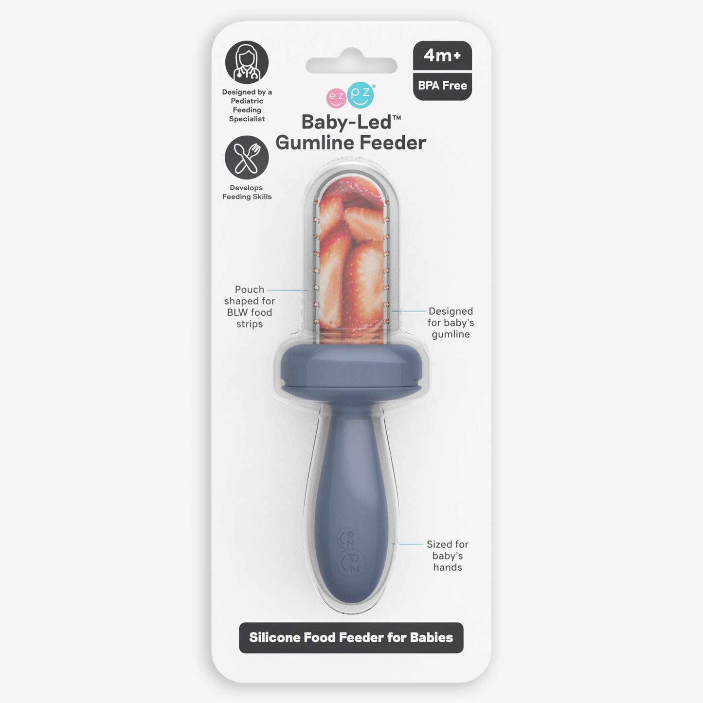 ezpz - Baby-Led™ Gumline Feeder (Baby 3+ months): Indigo