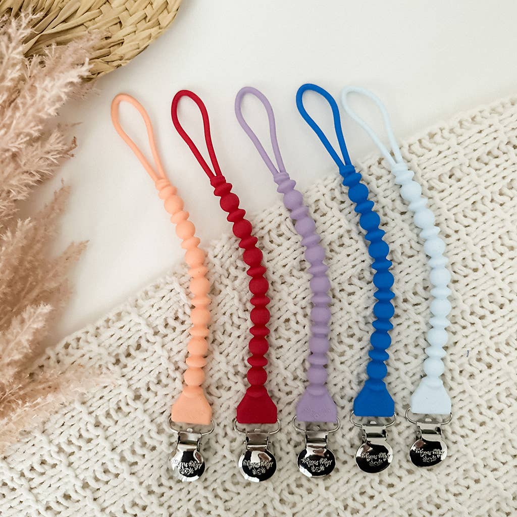 Itzy Ritzy - Sweetie Strap™ Silicone One-Piece Pacifier Clips: Midnight Beaded