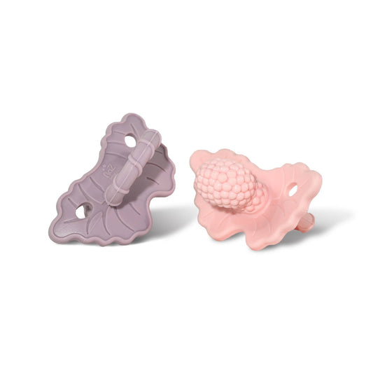 RaZbaby - RaZberry Silicone Teether 2PK - Lavender & Pink