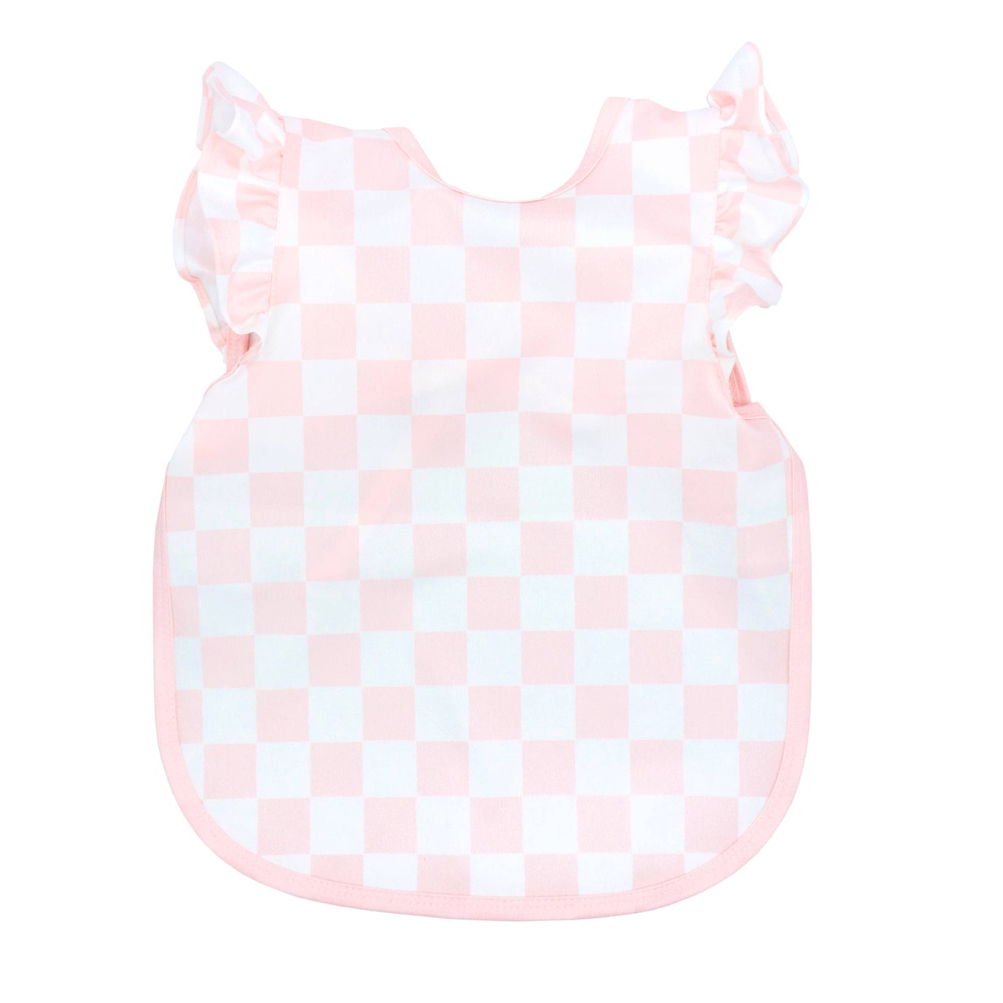 BapronBaby - Pretty Pink Checkerboard Flutter Bapron: Toddler (6m-3T)