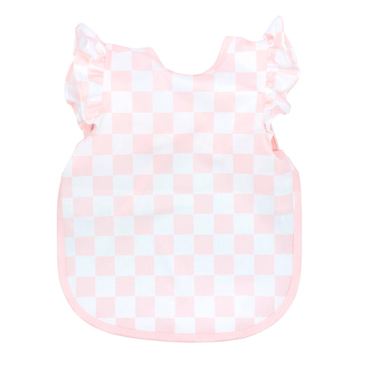 BapronBaby - Pretty Pink Checkerboard Flutter Bapron: Toddler (6m-3T)